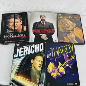 5 WWE DVD Lot McMahon, Herman, Brian Pullman, Jeff‎ Hardy & Road Is Jericho